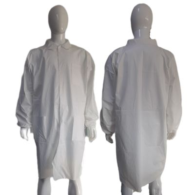 Mantello protettivo di laboratorio con resistenza alla polvere in polipropilene microporous SMS non tessuto