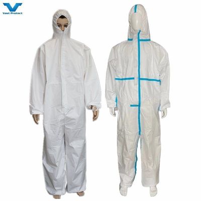 Categoria 3 Tipo 56 Costumi protettivi non tessuti in PP monouso con copertura microporosa