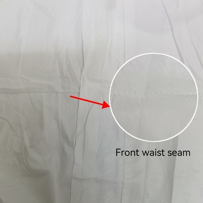 Cappotti monouso bianchi impermeabili certificati CE di 55-70 gm per protezione tipo 5 6