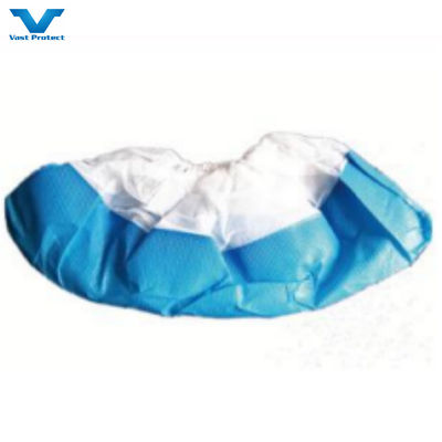 17 X 40 cm Customized Blue PP CPE Anti Slip Disposable Shoe Cover per la lavorazione alimentare