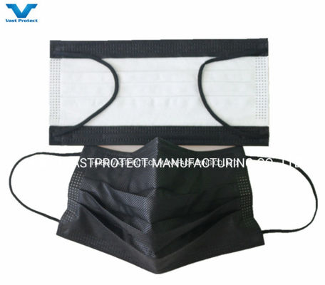 Durata di conservazione 2 anni EN14683 Forniture ospedaliere Maschera da viso monouso 3 pliatore respirante con anello per orecchie
