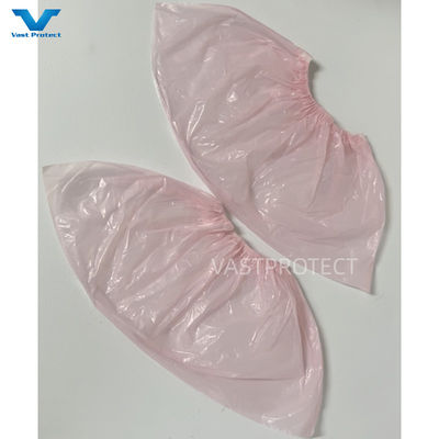 Copertina per scarpe rosa PE usa e getta personalizzata per laboratori Materiale impermeabile 17 x 40 cm