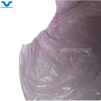 Copertina per scarpe rosa PE usa e getta personalizzata per laboratori Materiale impermeabile 17 x 40 cm