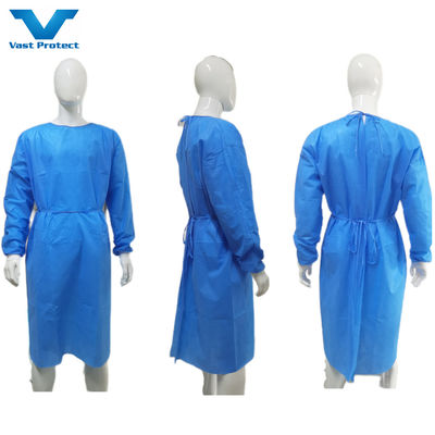 120 x 140 cm PPE monouso blu impermeabile anti-statico SMS tessuto livello 2 3 abito isolante