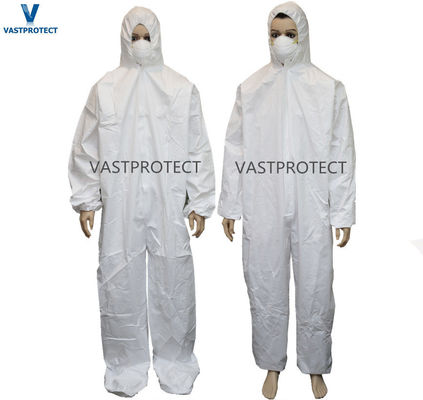 Tipo standard 5 6 Bianco non tessuto SMS Microporous Abiti da copertura monouso per la pittura