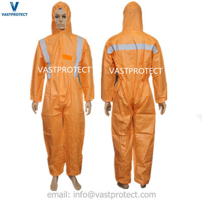 Abbigliamento meccanico di lavoro abbigliamento da lavoro arancione monouso Ce Tipo 5/6 Categoria 3 Abbigliamento di protezione US