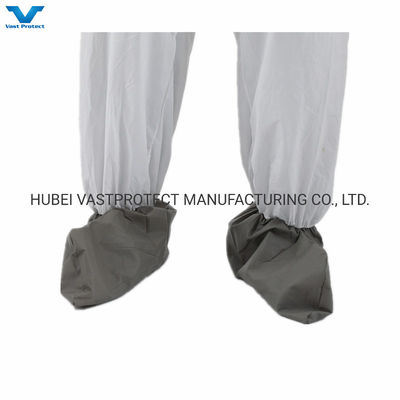 US PPE per la sicurezza industriale abiti monouso non tessuti con copertura anti-slip grigio