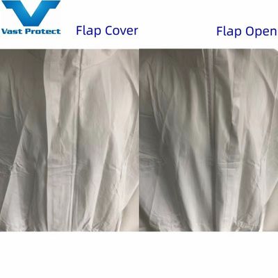 Abbigliamento bianco microporoso usa e getta con caratteristiche anti-muffa e anti-batteriche