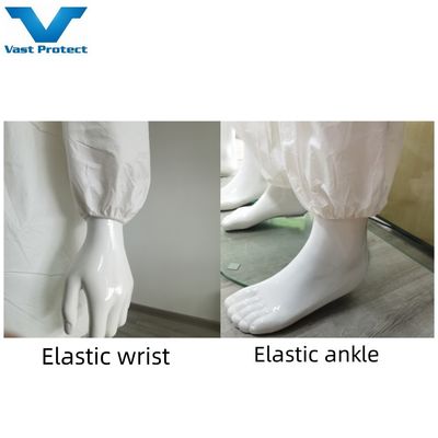 175 X 140 cm Bianco Abbigliamento Microporoso Usa e Messa Disponibile Con Polso Elastico
