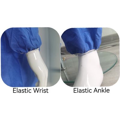 Abbigliamento di protezione CE Tipo5 6 PPE Kit Costume SMS Abbigliamento non tessuto senza copertura dei piedi