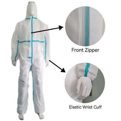 Tipo CE5/6 Stock OEM Isolamento protettivo SMS/Microporous/PP Coverall con certificato CE