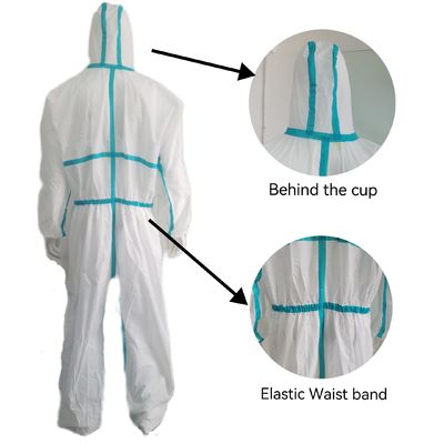 Tipo CE5/6 Stock OEM Isolamento protettivo SMS/Microporous/PP Coverall con certificato CE