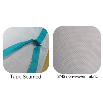 Tipo CE5/6 Stock OEM Isolamento protettivo SMS/Microporous/PP Coverall con certificato CE