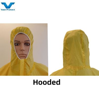 Costume di protezione anti-chimica da una volta giallo personalizzato 175*140cm PP PE