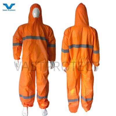 Completamente chiuso tipo CE5 6 abito completo monouso microporoso con nastro rilevante chiuso