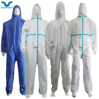 CE Categoria 3 III Tipo 4/5/6 PPE di sicurezza Protezione non tessuta SMS Microporous Disposable Overall