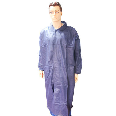 Cappotto con accessori di etichetta Polipropilene Microporo SMS Non tessuto PP Cappotto da laboratorio