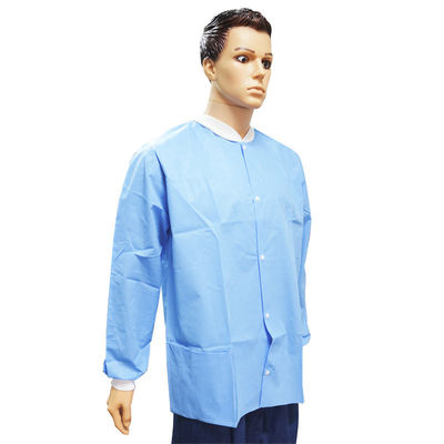 Nonwoven PP Microporous Lab Coat Protective Dust 20000PCS/Day Produzione