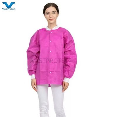 Accessori etichetta Unisex Lab giacca usa e getta giacca non tessuta per la lavorazione alimentare OEM
