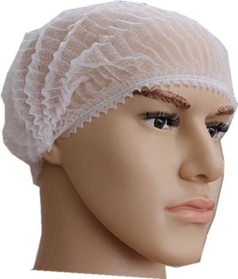 PP monouso 16GSM 18 pollici White Mob Cap Non sterilizzato