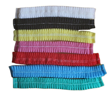 18&quot; 21&quot; Nonwoven PP Single Double Elastic Clip Strip Bouffant Hairnet Mob Cap Colore Selezione Bianco