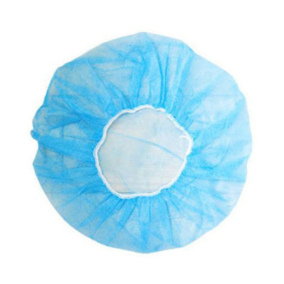 12GSM Nonwoven PP Disposable Round Bouffant Cap per chirurgia e medicina in giallo
