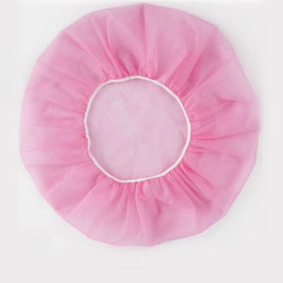 Capelli Bianco Blu Rosso Rosa Elastico Non Tessuto PP Disposable Hairnet Round Bouffant Cap Impermeabile