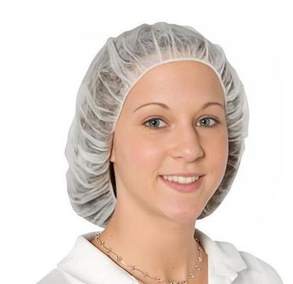 Nonwoven PP Disposable Round Bouffant Cap 21 prime /24 prime Inch Diametro 53/60cm 10/12GSM 100/Bx 1000pack