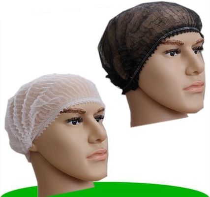 18" nero monouso non tessuto PP clip striscia Bouffant cappello mob cappella con un singolo o doppio elastico CE certificato