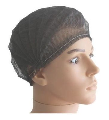 18" nero monouso non tessuto PP clip striscia Bouffant cappello mob cappella con un singolo o doppio elastico CE certificato