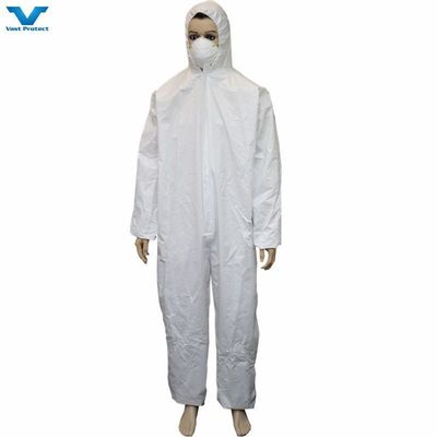 Carta monouso in polipropilene verde SMS PP non tessuto Microporous Overall per lavoratori