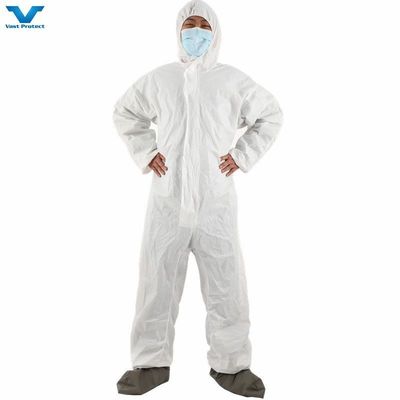 Carta monouso in polipropilene verde SMS PP non tessuto Microporous Overall per lavoratori