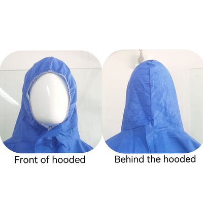Senza stampa del logo SMS Nonwoven Coverall Lightweight Anti-Static Isolation Suit