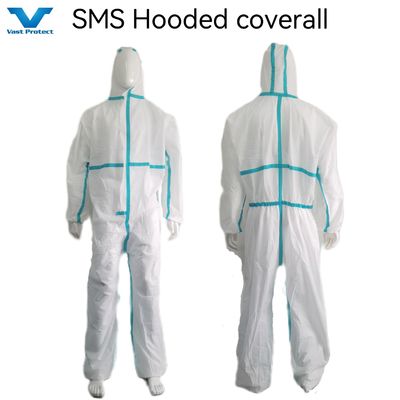 175*140cm Isolamento protettivo usa e getta SMS Copertura non tessuta con cucitura a nastro termico