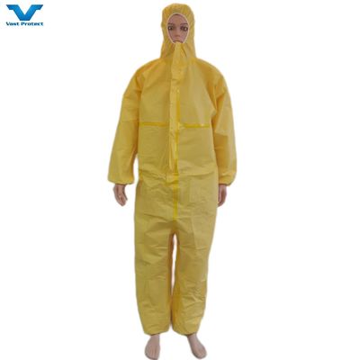175*140cm Completamente chiuso Protezione chimica monouso Overall CE Overalls OEM/ODM