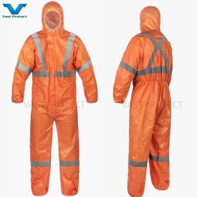 Tipo CE 4/5/6 Bicolore Tyvek monouso con strisce riflettenti e protezione