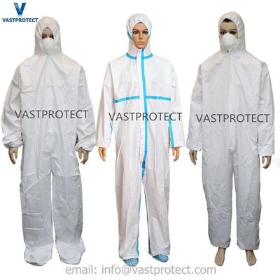 DuPont Tyvek Vernice bianca usa e getta Materiale pericolosa Tychemic Work Overall Boiler Work Safety Suit con colletto per cappuccio