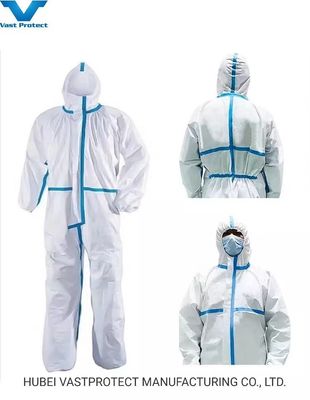 DuPont Tyvek Vernice bianca usa e getta Materiale pericolosa Tychemic Work Overall Boiler Work Safety Suit con colletto per cappuccio
