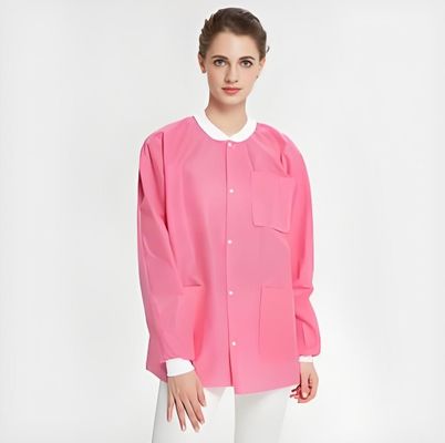 Buttone di chiusura Cappotto da laboratorio usa e getta con pulsanti di chiusura