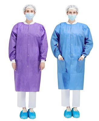 Buttone di chiusura Cappotto da laboratorio usa e getta con pulsanti di chiusura