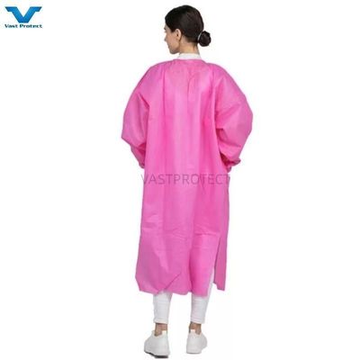 Dimensione 5XL Lavoro protettivo Indossare uniforme SMS non tessuto cappotto da laboratorio con polsi e tasche aperte