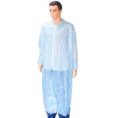 Abiti da laboratorio Sky Blue per adulti PPE Spp SMS 45GSM Verniciatura anti-splash con colletto Mao