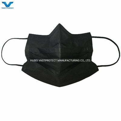 Flat Bfe 90 95 99 Maschera protettiva bianca nera monouso non tessuta Earloop PP 3 strati