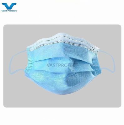 Maschera da polvere monouso blu con certificato ISO13485 Earloop Typeiir 3ply Face Mask