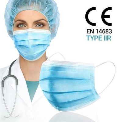 Maschera per il viso a loop d'orecchio in stile piatto a 3 strati altamente protettiva con loop e loop d'orecchio