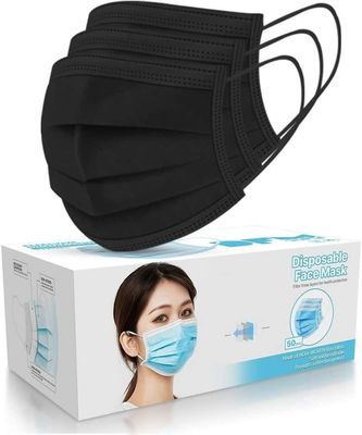 Maschera facciale usa e getta a colori personalizzati 3 supporti medici a pli con loop elastico all' orecchio