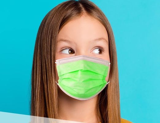 Non sterilizzante 3 strati Earloop Maschera a uso singolo per bambini Adolescenti 14,5*9,5 Cm