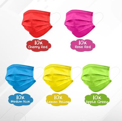Non sterilizzante 3 strati Earloop Maschera a uso singolo per bambini Adolescenti 14,5*9,5 Cm