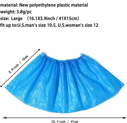 Copertina di scarpe in PE CPE leggera 15*36cm per procedure dentali fatta a mano o a macchina