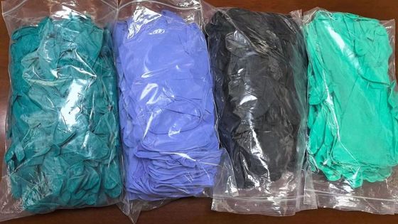 Guanti di controllo nitrile nero usa e getta S M L XL 9 pollici Aql 1,5 per il giardinaggio